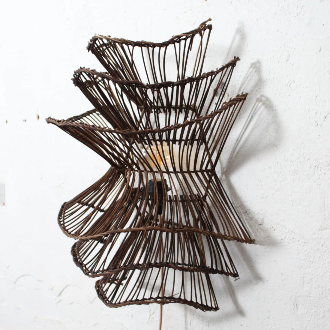 Rotan Wandlamp Wabisabi Bruin L Rotan Wandlamp Wabisabi Bruin L