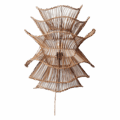Rotan wandlamp | Wabisabi gemeleerd L