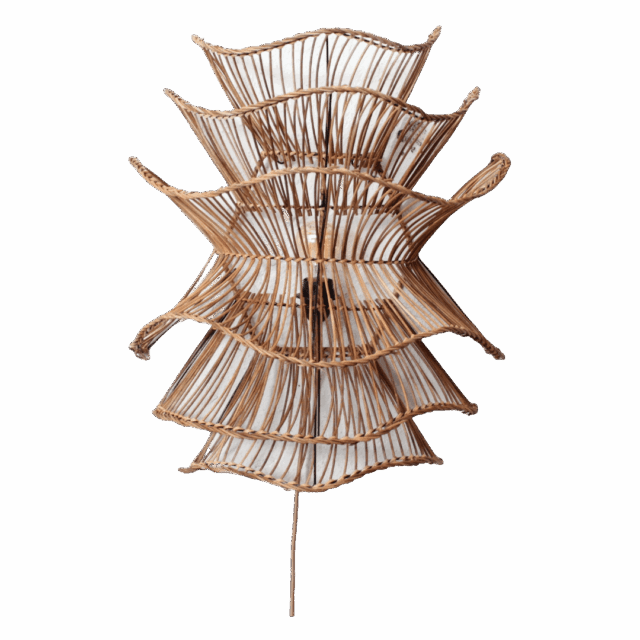 Rotan Wandlamp Wabisabi Gemeleerd L