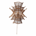 Rotan wandlamp | Wabisabi gemeleerd S