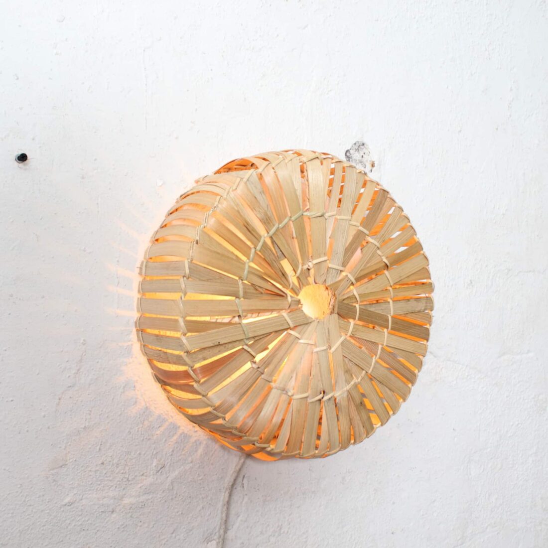 Rotan Wandlamp Rond Naturel S Rotan Wandlamp Rond Naturel S