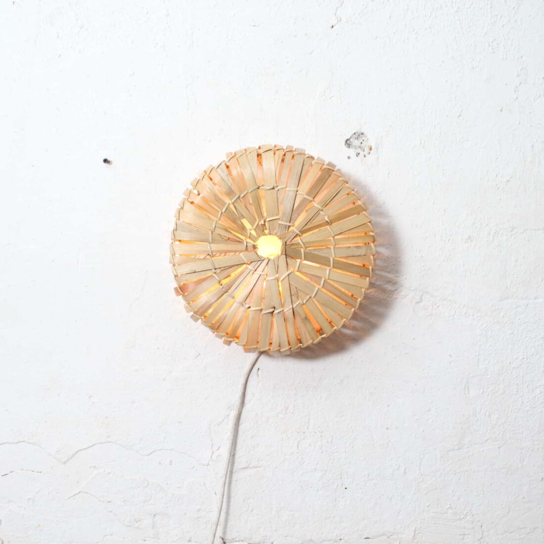 Rotan Wandlamp Rond Naturel S Rotan Wandlamp Rond Naturel S