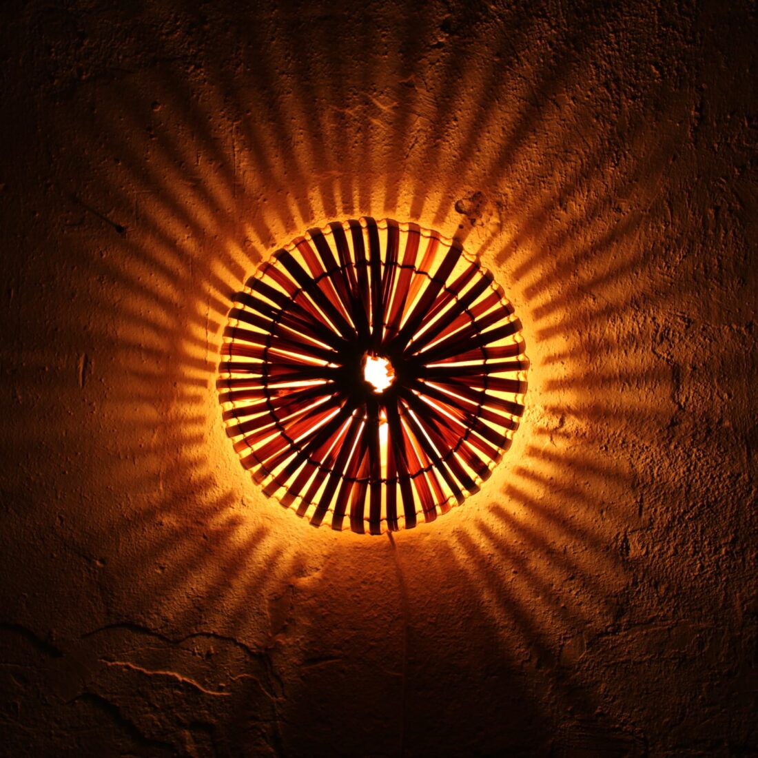 Rotan Wandlamp Sunsun Naturel M