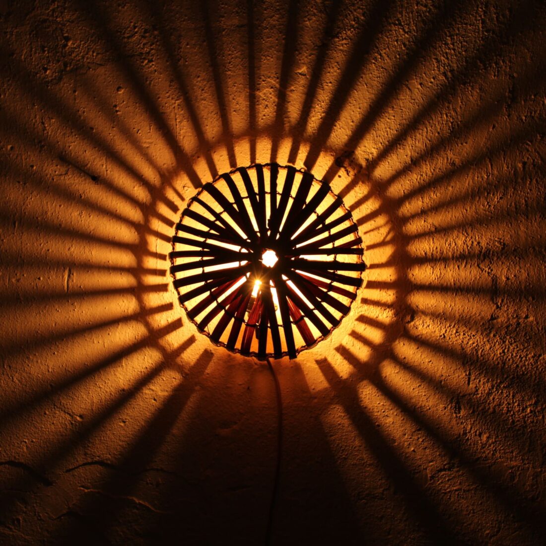 Rotan Wandlamp Sunsun Bruin S Rotan Wandlamp Sunsun Bruin S
