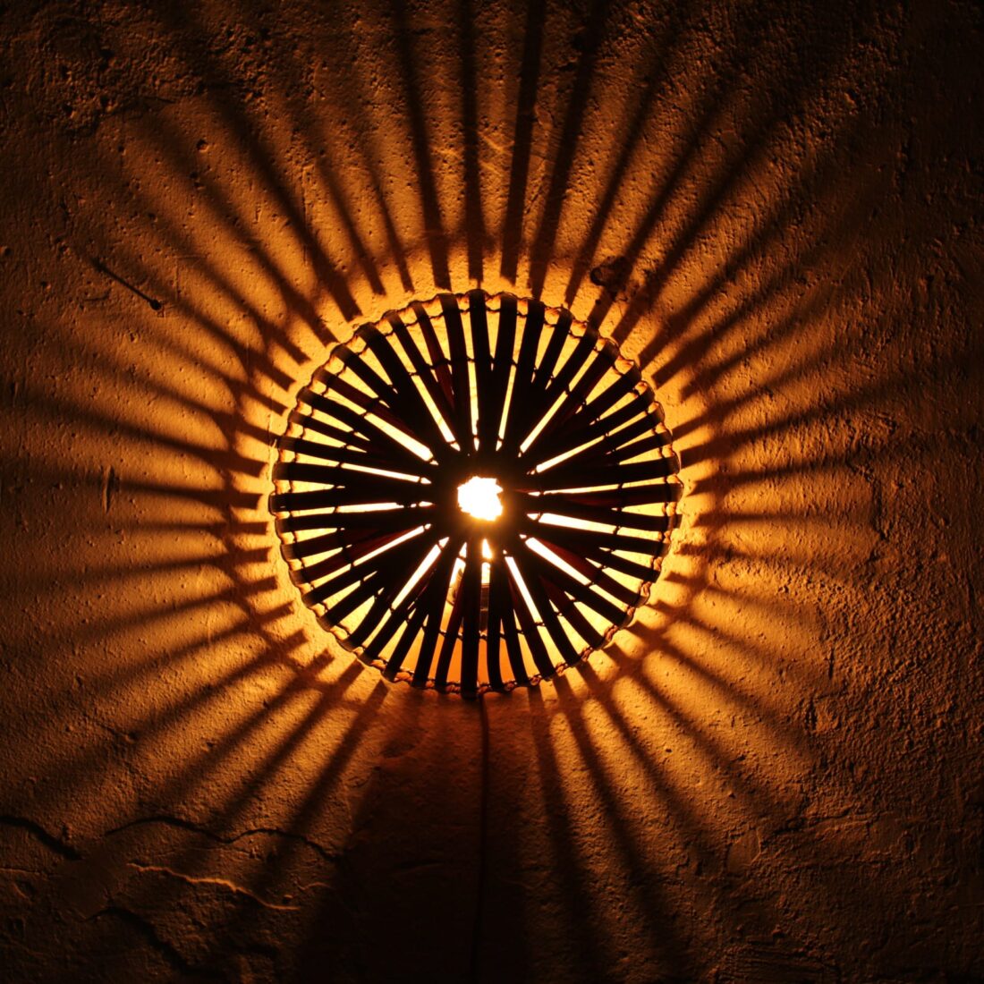 Rotan Wandlamp Sunsun Bruin M Rotan Wandlamp Sunsun Bruin M
