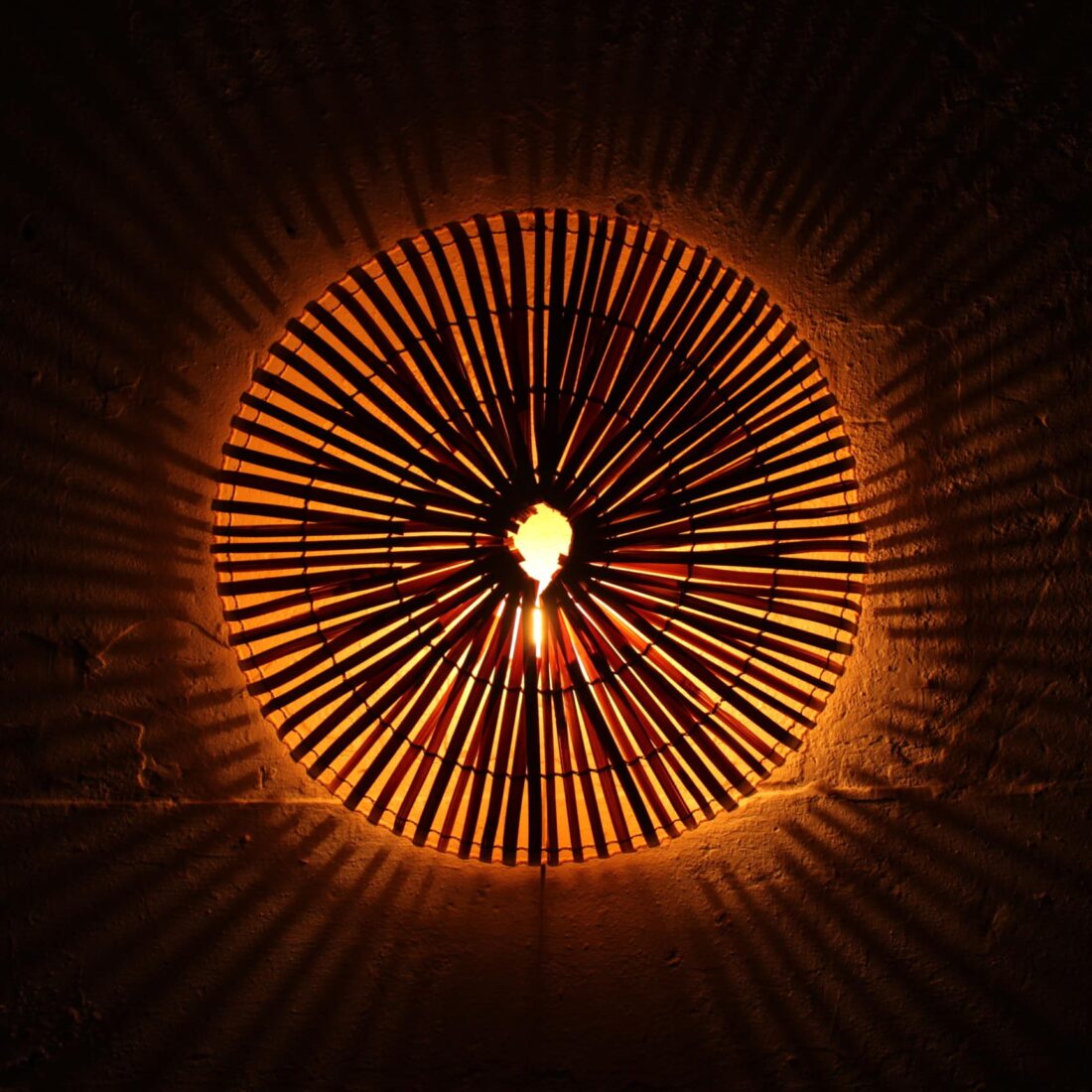 Rotan Wandlamp Sunsun Naturel L
