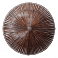 Rotan wandlamp | Rond bruin L