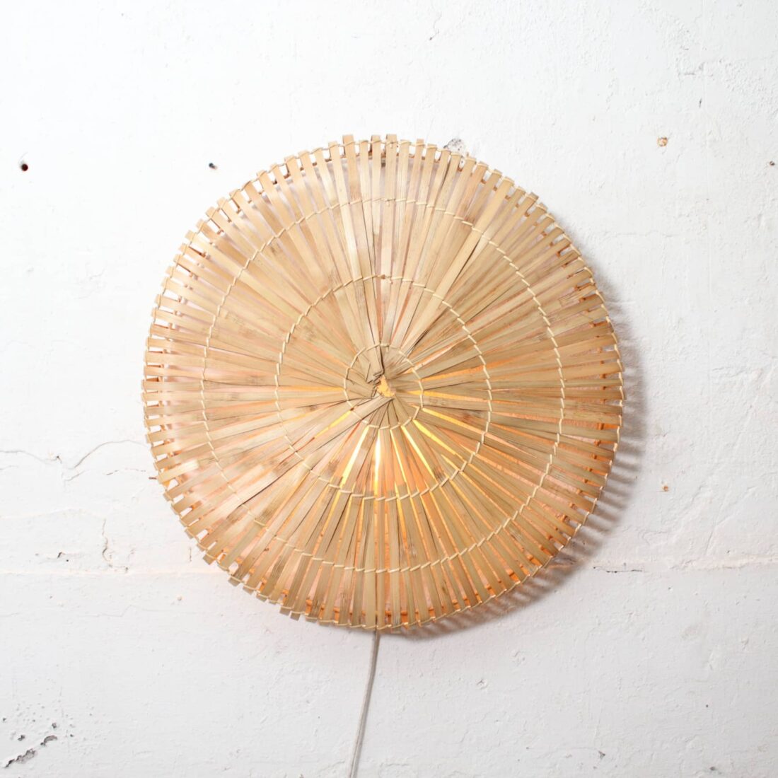 Rotan Wandlamp Rond Naturel L Rotan Wandlamp Rond Naturel L
