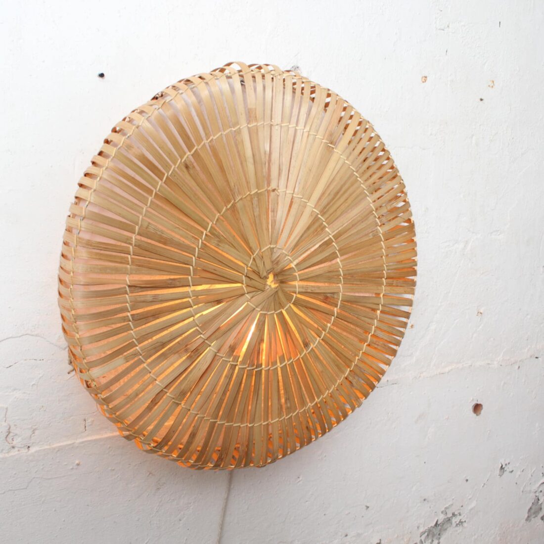 Rotan Wandlamp Rond Naturel L Rotan Wandlamp Rond Naturel L