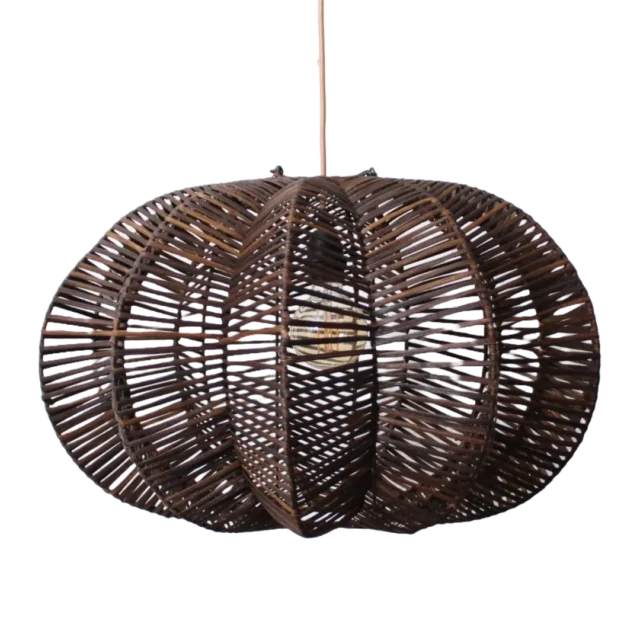 Rotan Hanglamp Ster Bruin S