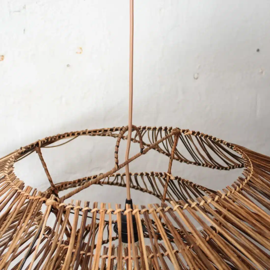 Rotan Hanglamp Wabisabi Half Gemeleerd M Rotan Hanglamp Wabisabi Half Gemeleerd M