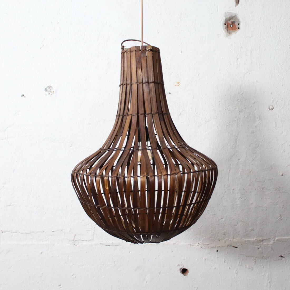 Rotan Kroonluchter Bruin S Rotan Kroonluchter Bruin S