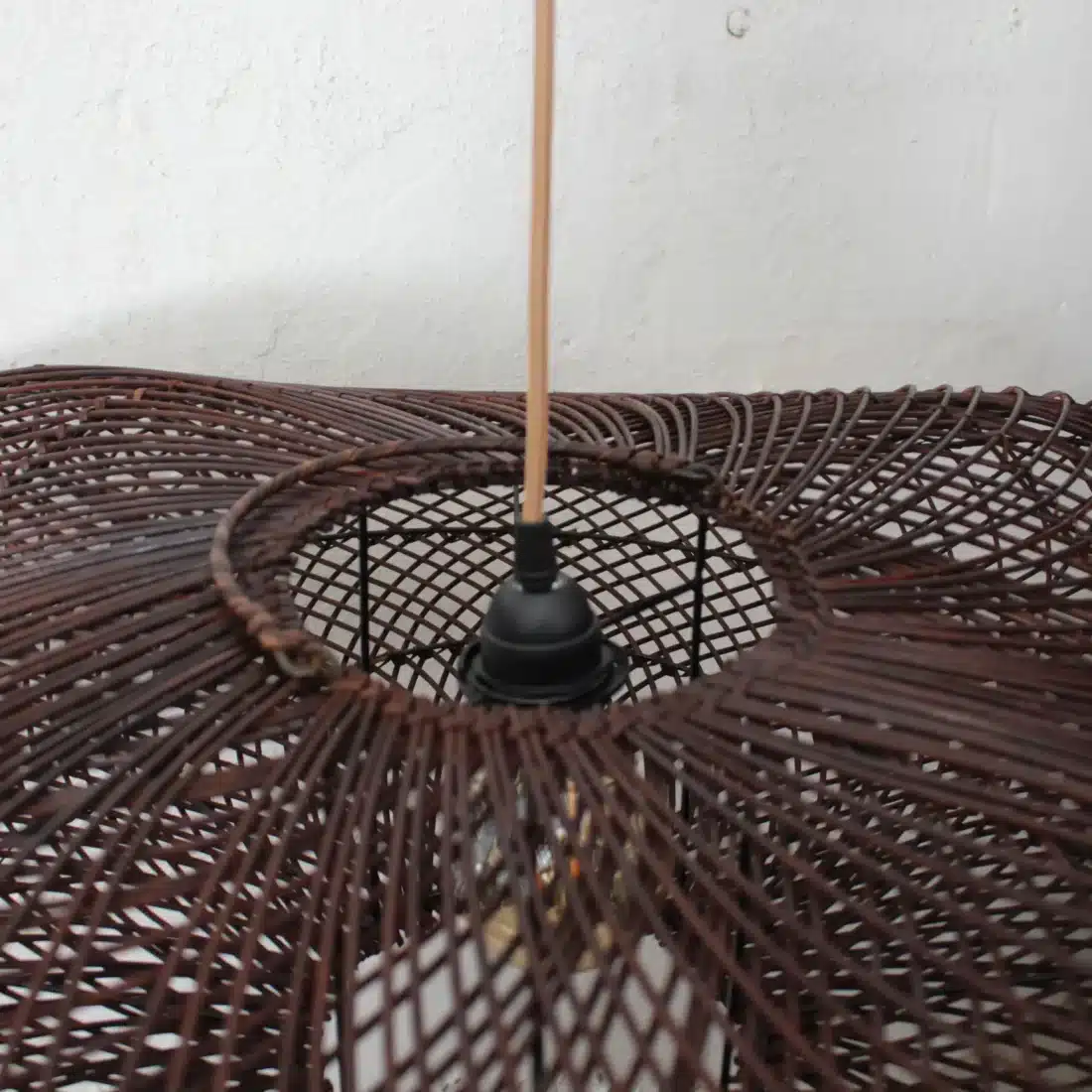 Rotan Hanglamp Wolk Bruin L
