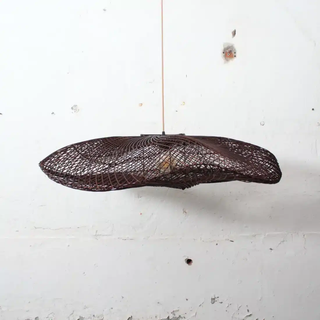 Rotan Hanglamp Wolk Bruin L
