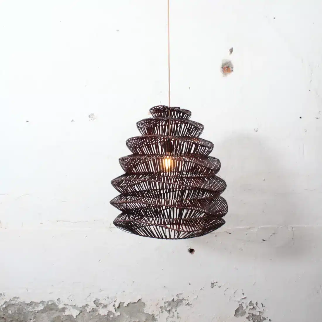 Rotan Hanglamp Pagoda Bruin M Rotan Hanglamp Pagoda Bruin M