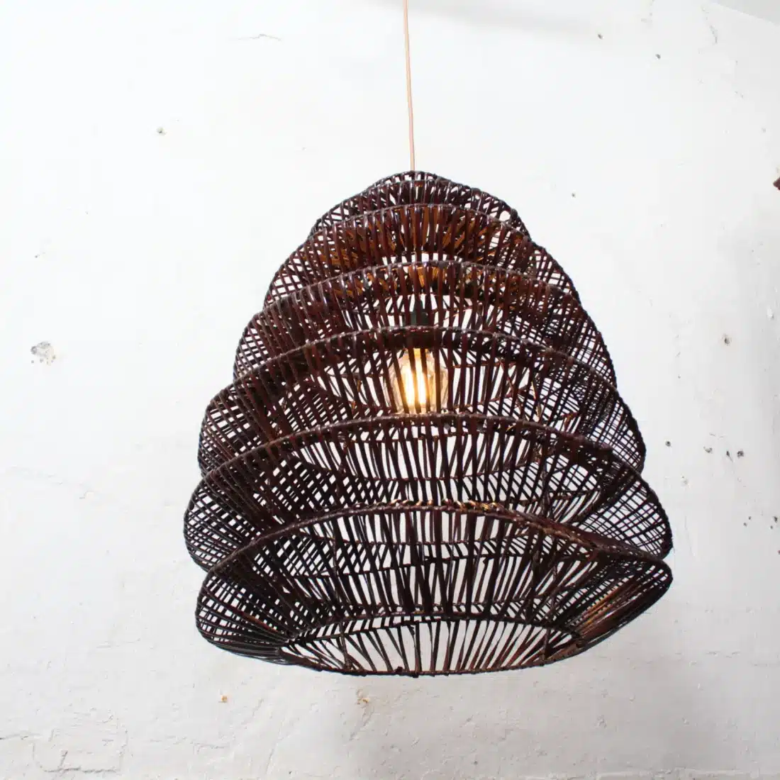 Rotan Hanglamp Pagoda Bruin M Rotan Hanglamp Pagoda Bruin M