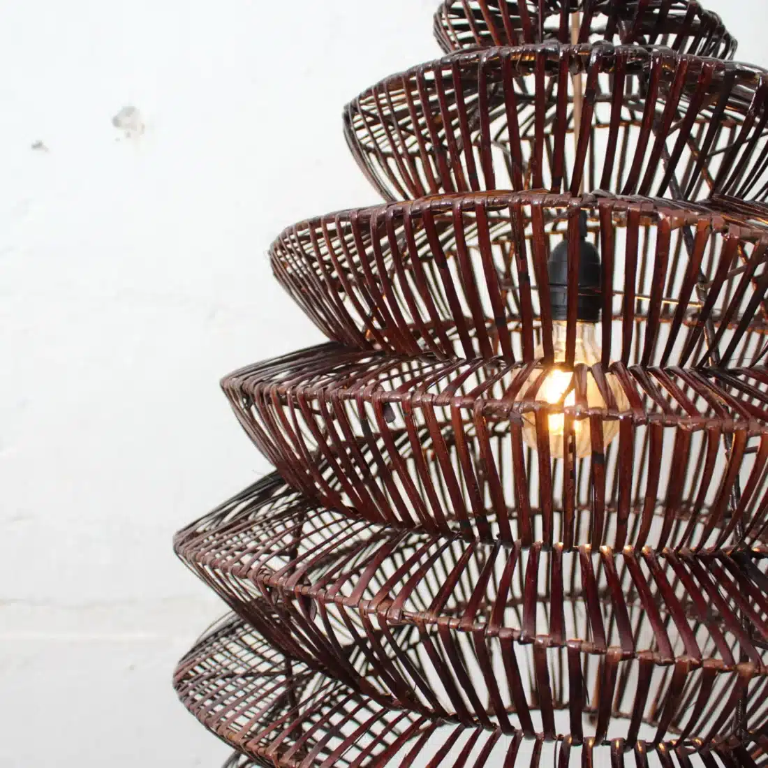 Rotan Hanglamp Pagoda Bruin M Rotan Hanglamp Pagoda Bruin M