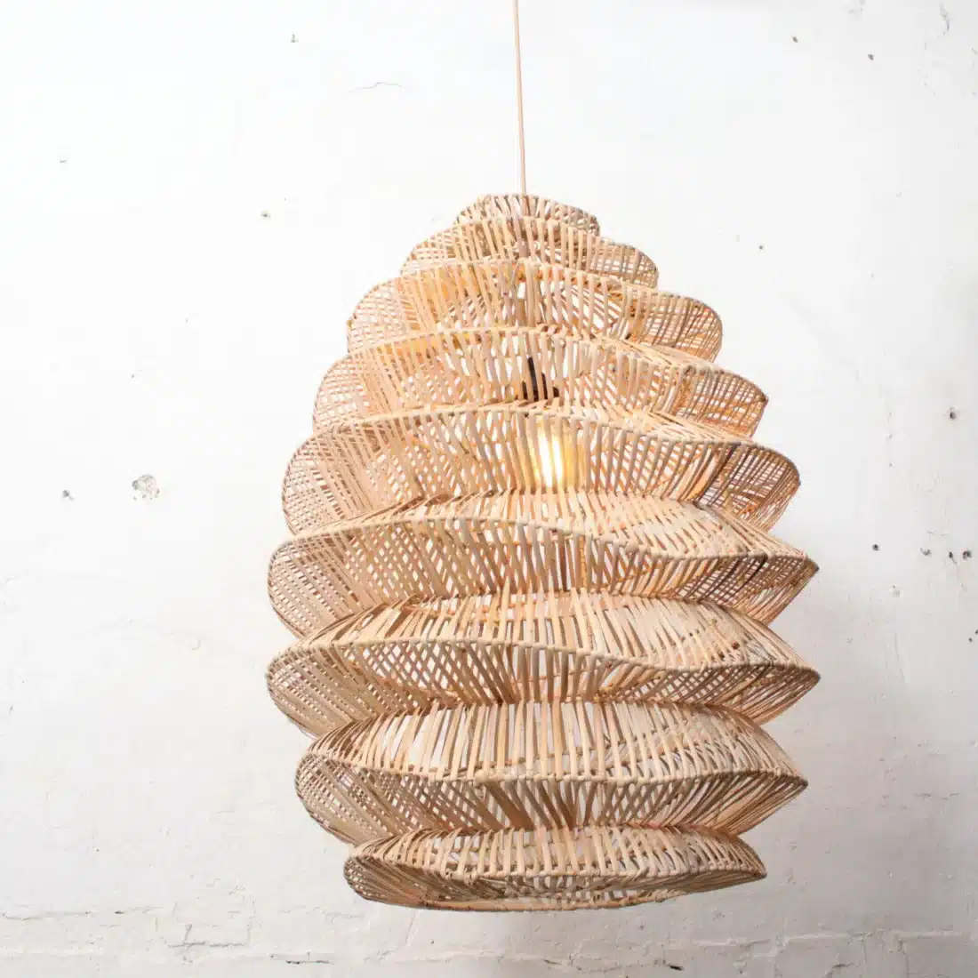 Rotan Hanglamp Pagoda Naturel L Rotan Hanglamp Pagoda Naturel L