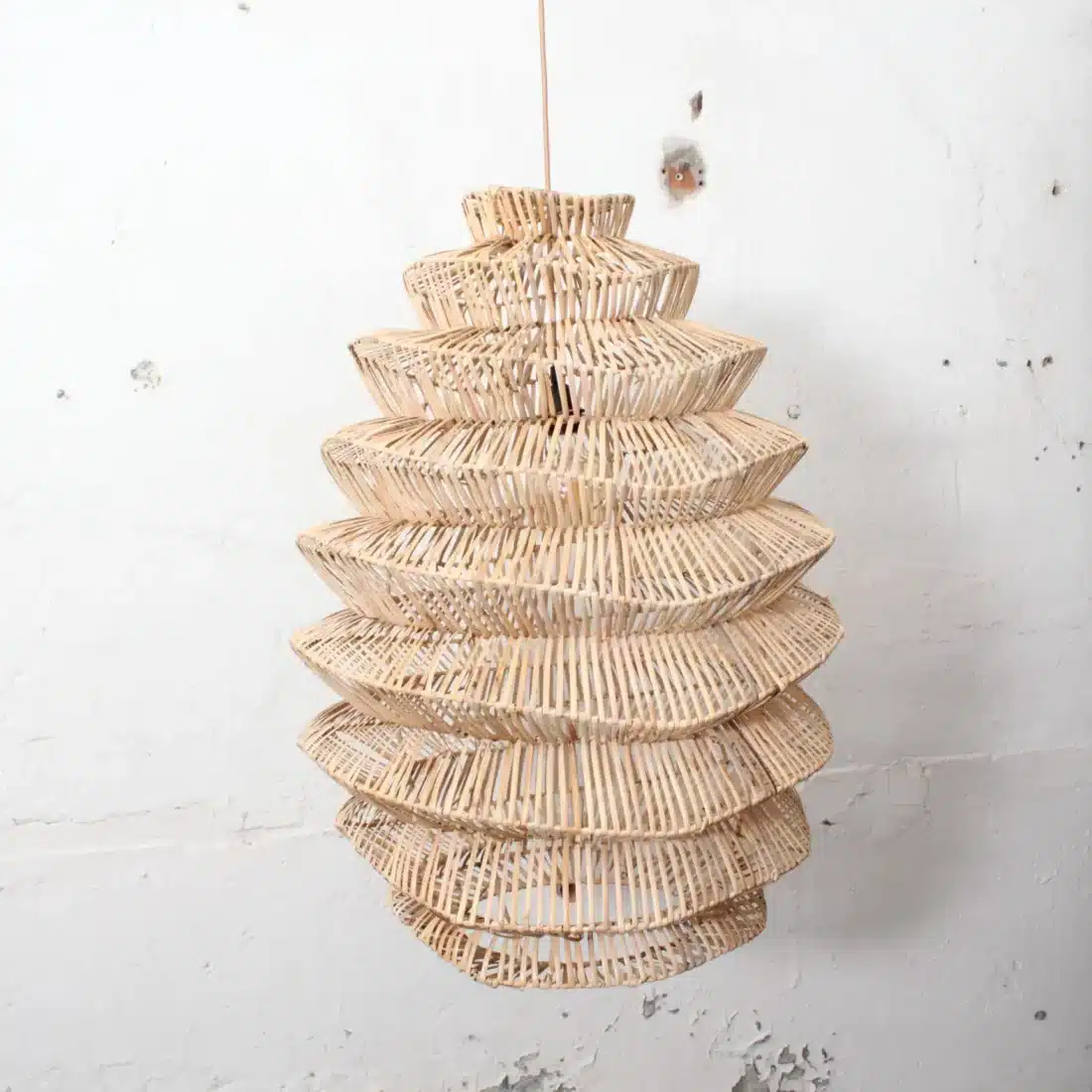 Rotan Hanglamp Pagoda Naturel L Rotan Hanglamp Pagoda Naturel L