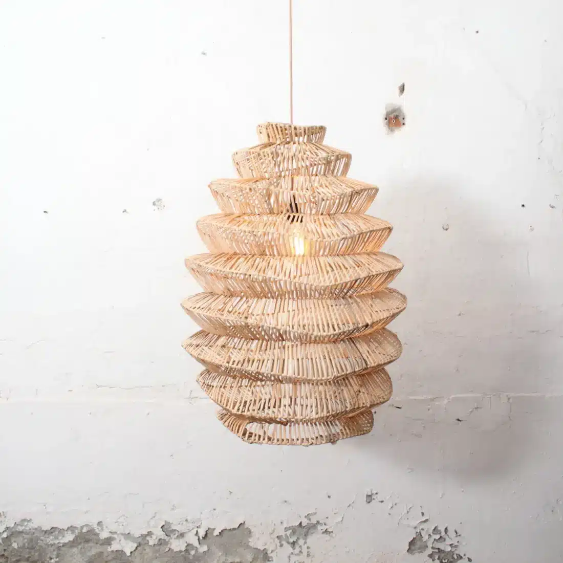 Rotan Hanglamp Pagoda Naturel L Rotan Hanglamp Pagoda Naturel L