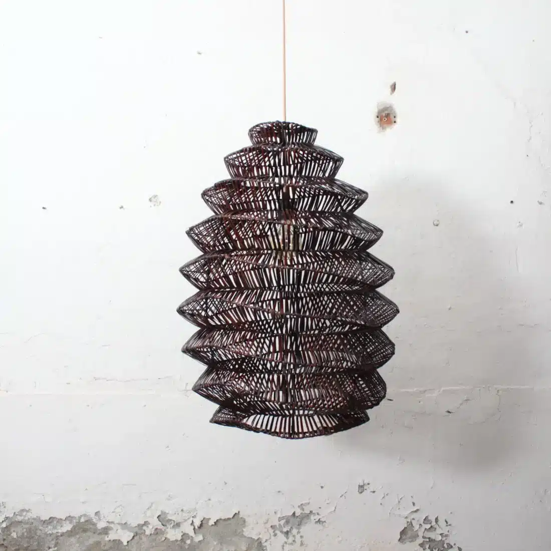 Rotan Hanglamp Pagoda Bruin L Rotan Hanglamp Pagoda Bruin L