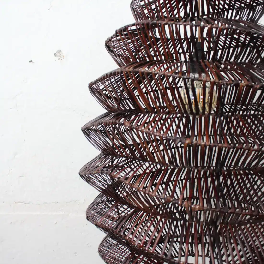 Rotan Hanglamp Pagoda Bruin L Rotan Hanglamp Pagoda Bruin L