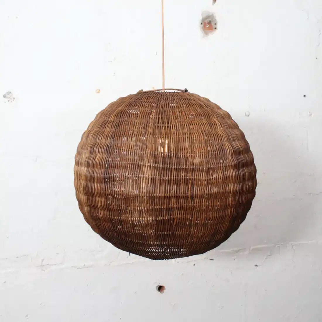 Rotan Hanglamp Bol Bruin M Rotan Hanglamp Bol Bruin M