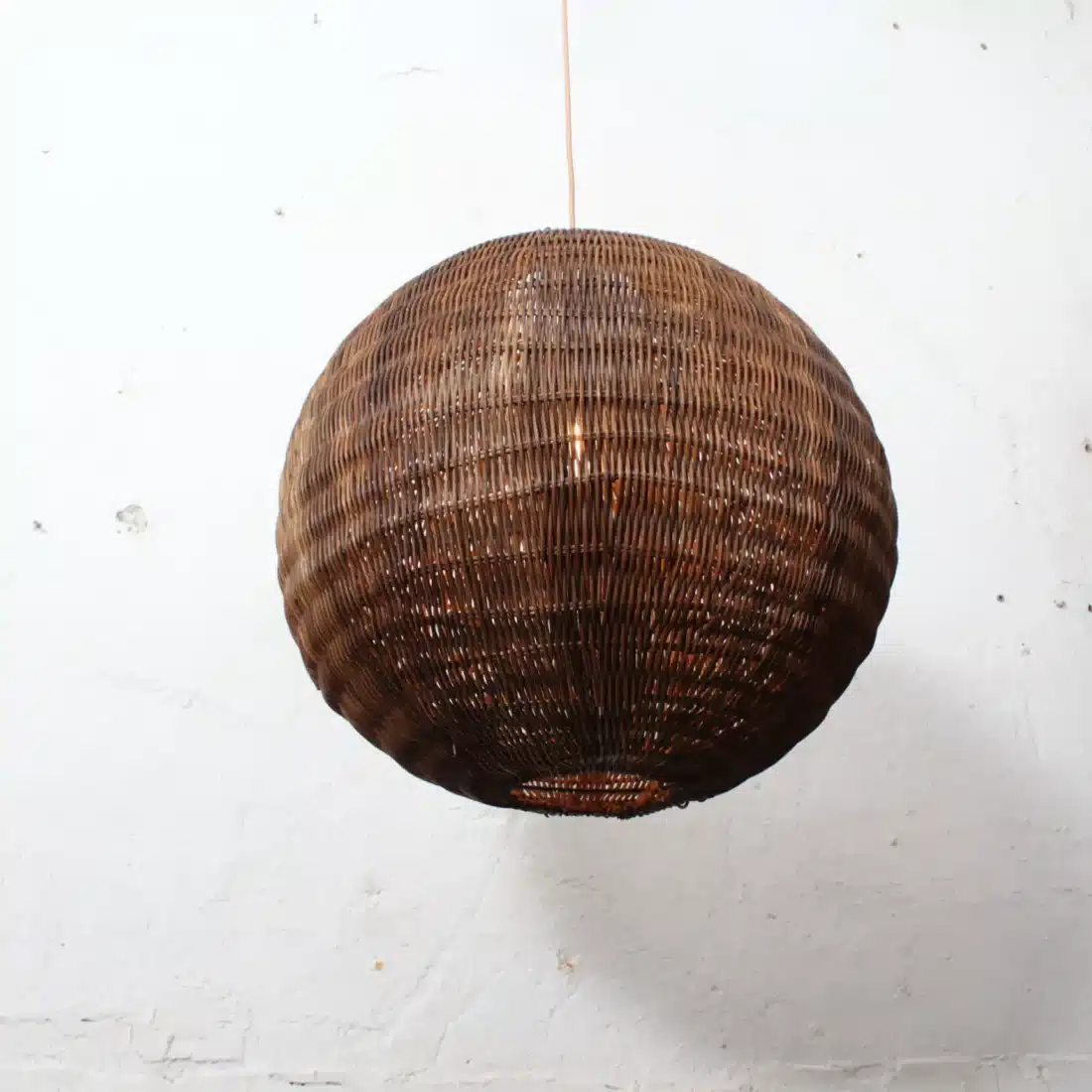 Rotan Hanglamp Bol Bruin M Rotan Hanglamp Bol Bruin M