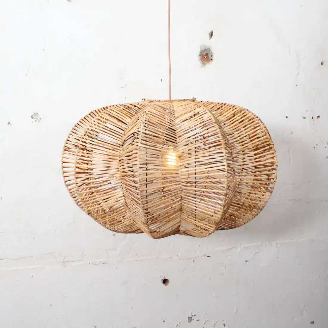 Rotan Hanglamp Ster Gemeleerd M Rotan Hanglamp Ster Gemeleerd M