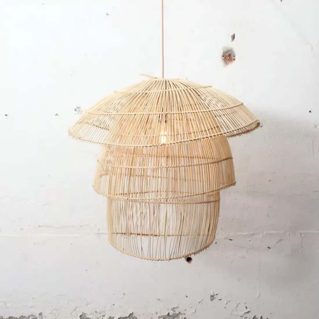Rotan Hanglamp Paddenstoel Naturel L Rotan Hanglamp Paddenstoel Naturel L