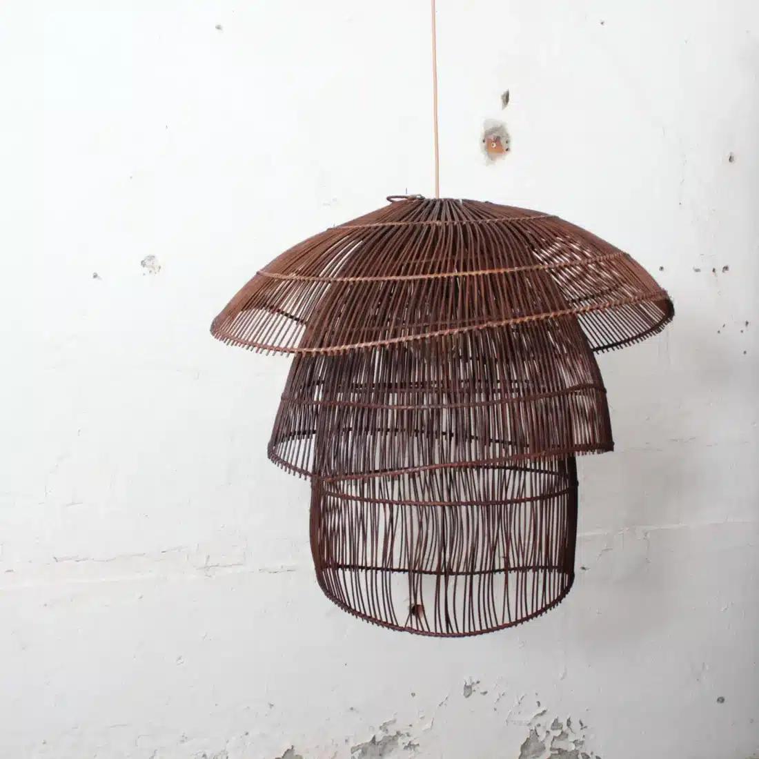 Rotan Hanglamp Paddenstoel Bruin L Rotan Hanglamp Paddenstoel Bruin L