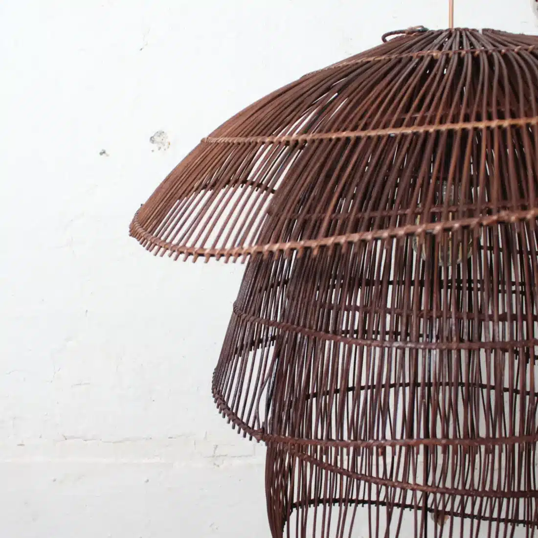 Rotan Hanglamp Paddenstoel Bruin L Rotan Hanglamp Paddenstoel Bruin L