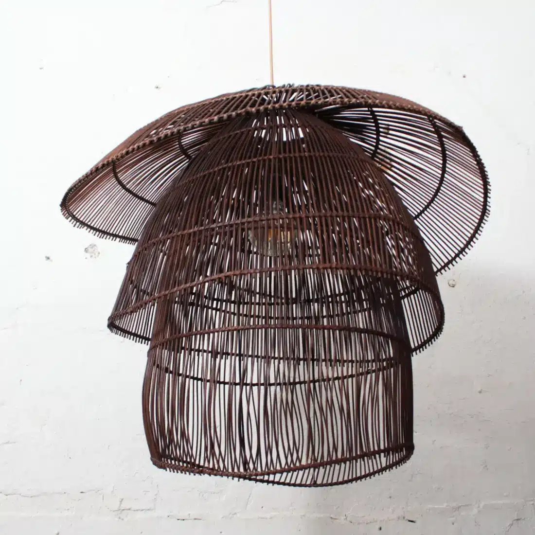 Rotan Hanglamp Paddenstoel Bruin L Rotan Hanglamp Paddenstoel Bruin L