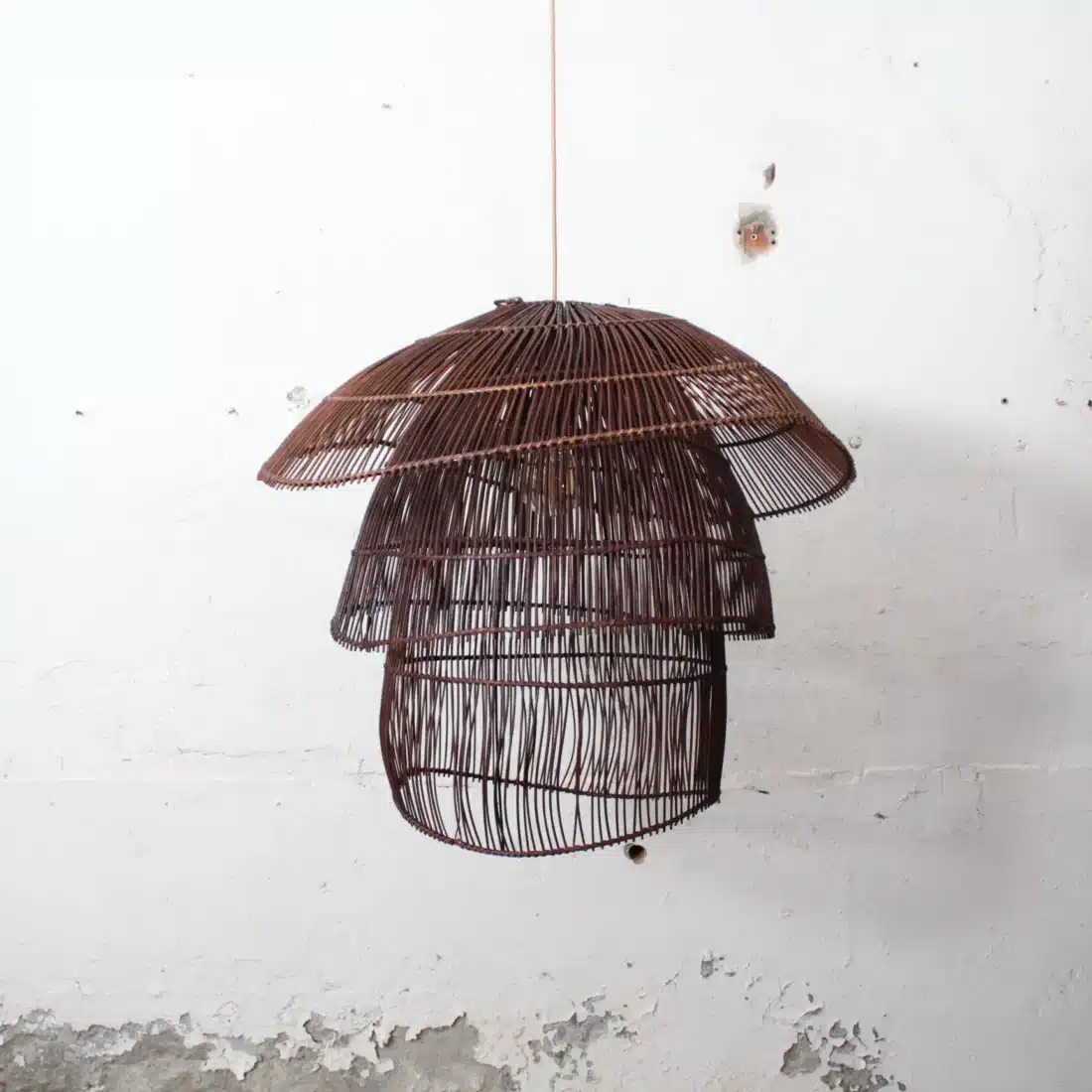 Rotan Hanglamp Paddenstoel Bruin L Rotan Hanglamp Paddenstoel Bruin L