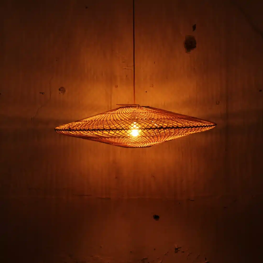 Rotan Hanglamp Ufo Naturel M Rotan Hanglamp Ufo Naturel M