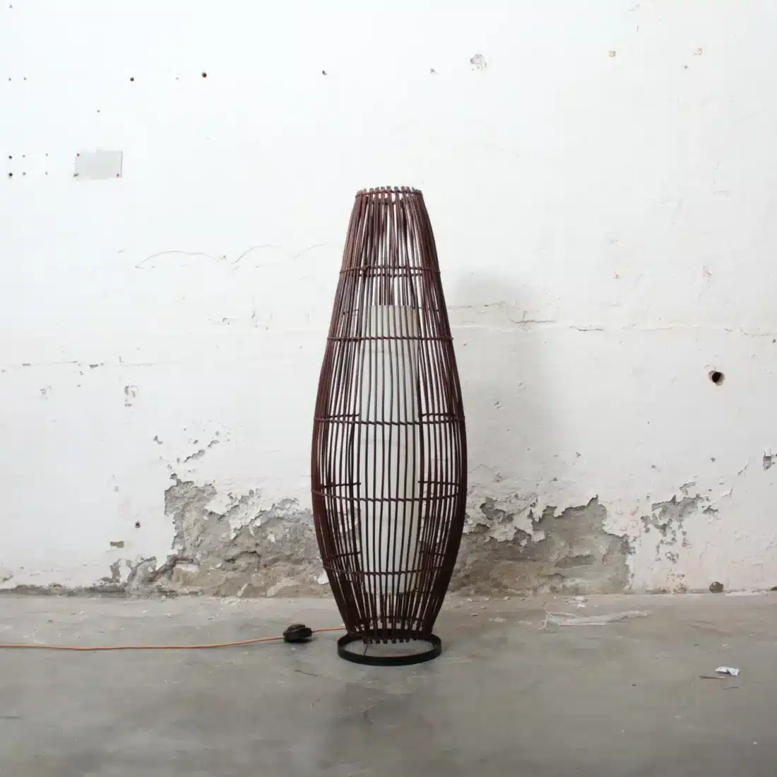 Rotan Vloerlamp Lucus Bruin S