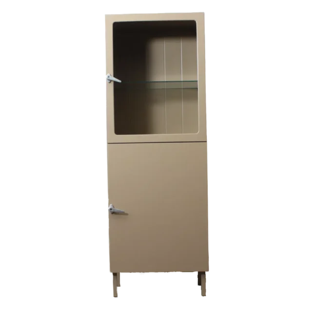 Tsjechische Vintage Apothekerskast Overgeverfd 1019