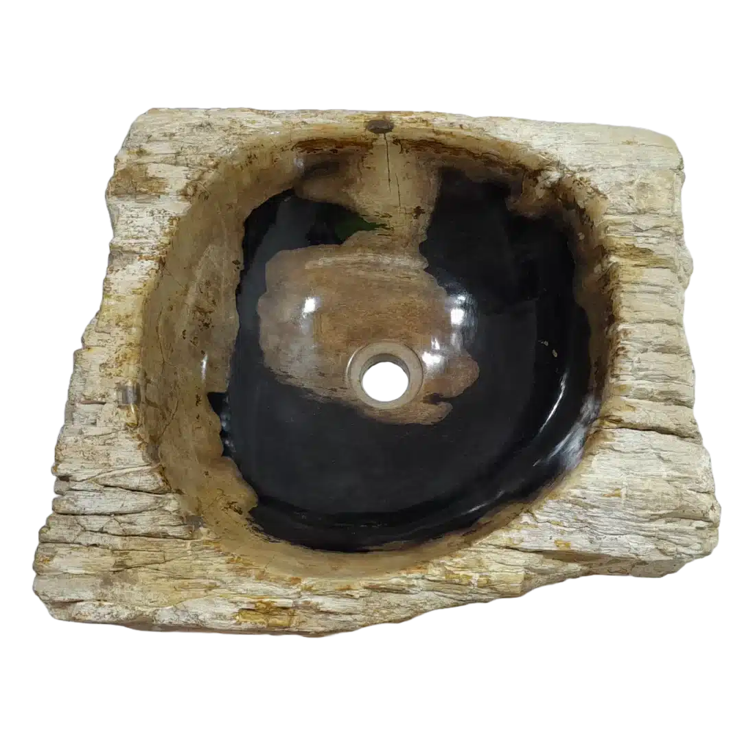 Fossiel Houten Wasbak Zwart 22764 Fossiel Houten Wasbak Zwart 22764