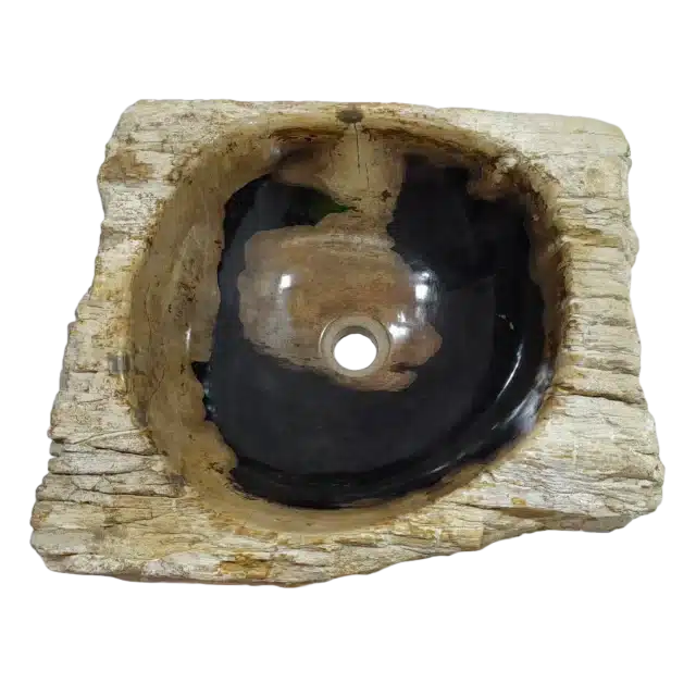 Fossiel Houten Wasbak Zwart 22764