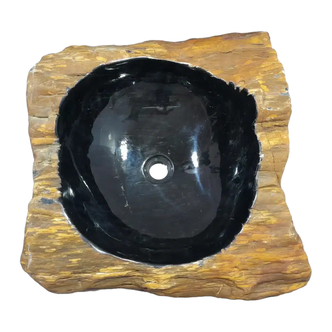 Fossiel Houten Wasbak Zwart 22768 Fossiel Houten Wasbak Zwart 22768