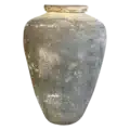 Pot van klei XL | donkergrijs