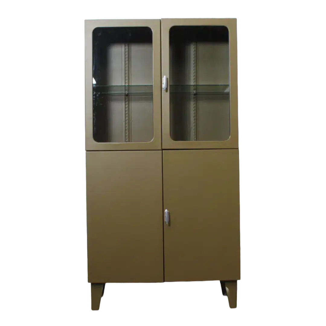 Tsjechische Vintage Apothekerskast Overgeverfd 7008