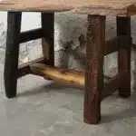 Houten Kruk Uit India