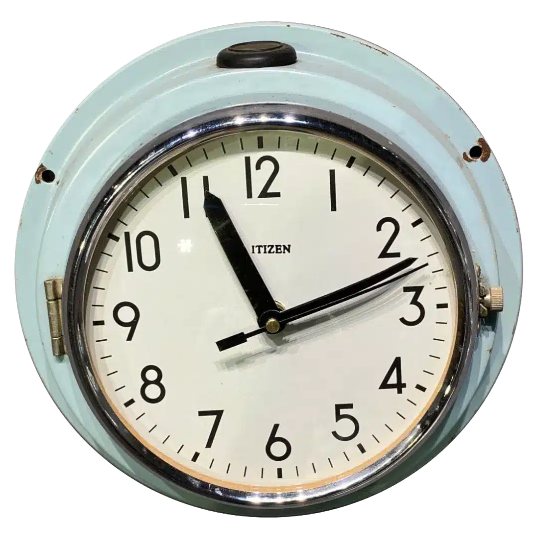 Oude Citizen Klok Blauw