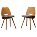 Vintage lollipop stoelen František Jirák | grijs- blauw