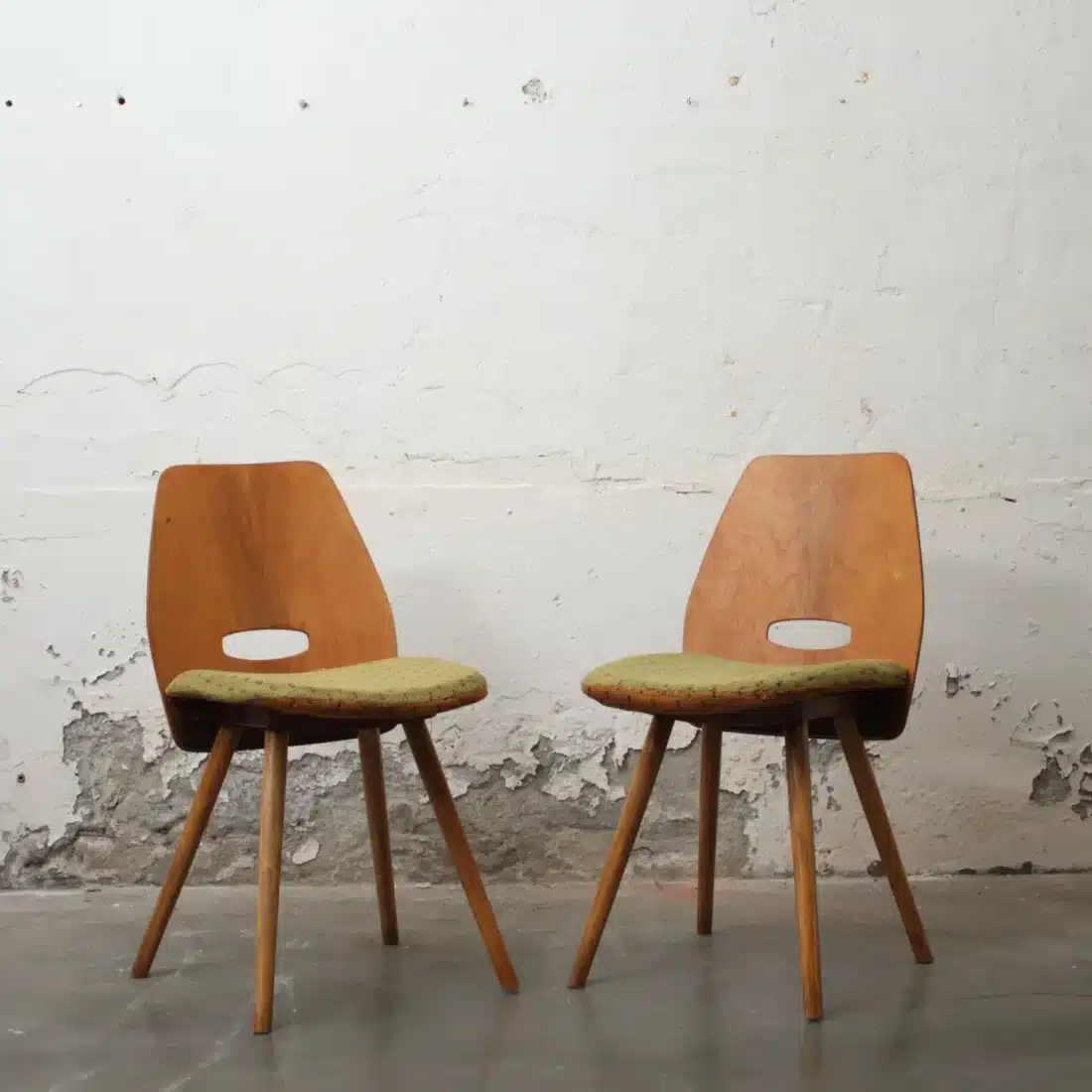 Vintage Lollipop Stoelen Frantiek Jirk Groen Vintage Lollipop Stoelen Frantiek Jirk Groen