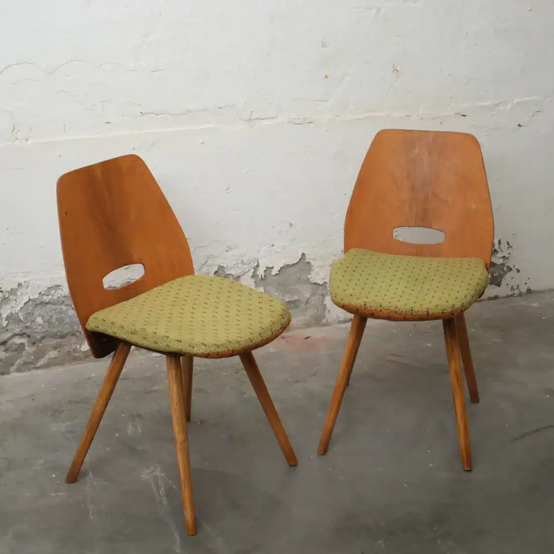 Vintage Lollipop Stoelen Frantiek Jirk Groen Vintage Lollipop Stoelen Frantiek Jirk Groen