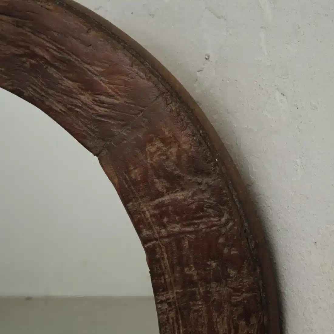 Ronde Houten Spiegel