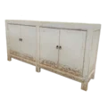 Oude houten witte Chinese kast