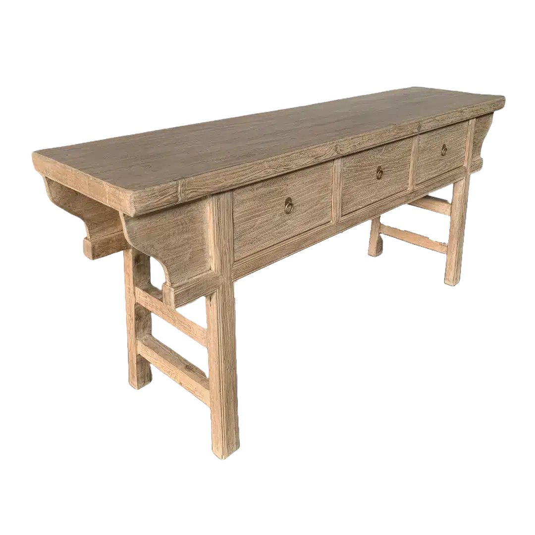 Chinese Sidetable Met Lades Naturel Chinese Sidetable Met Lades Naturel